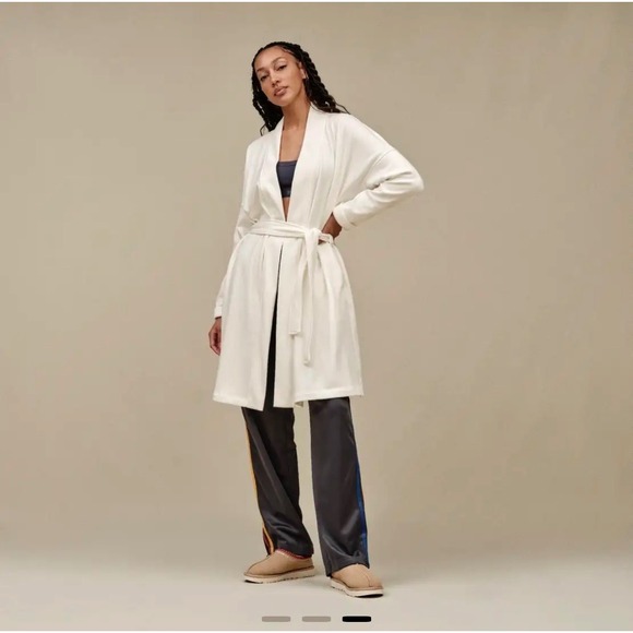 UGG Other - UGG Braelyn II Wrap Cardigan Robe Cream Belted Cozy Lounge XL